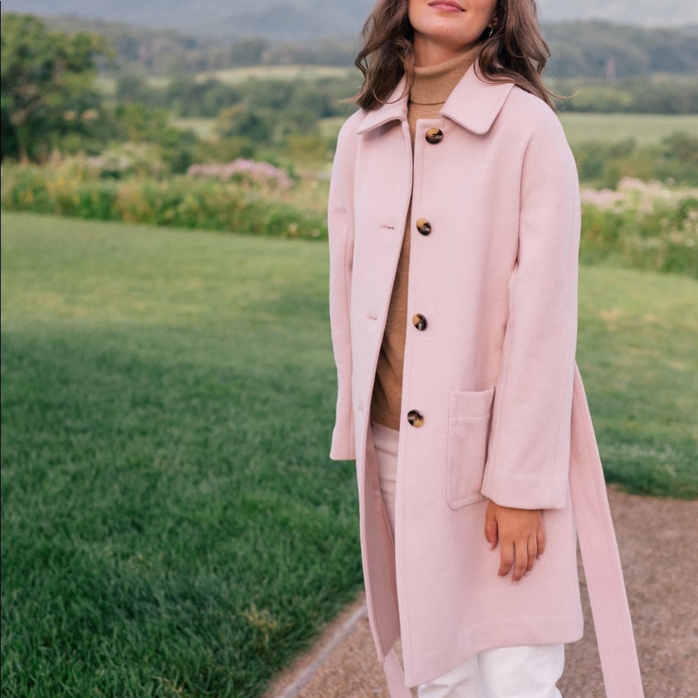 Gal Meets Glam pink Hadley belted peacoat 💕